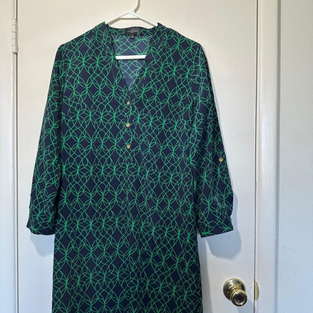 The Limited women’s long sleeve geometric print sheath dress